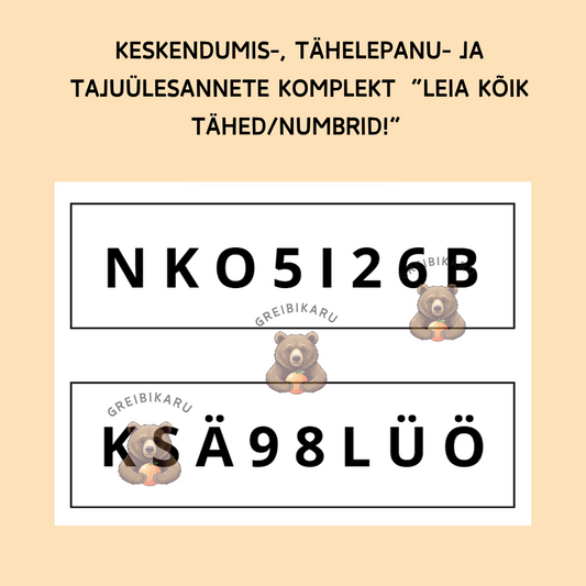 Keskendumis-, tähelepanu- ja tajuülesannete komplekt “Leia kõik tähed/numbrid!”