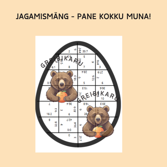 Jagamismäng - pane kokku muna!
