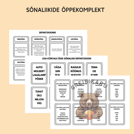 Sõnaliikide õppekomplekt
