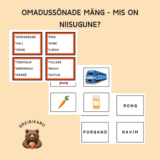 Omadussõnade mäng "Mis on niisugune?"