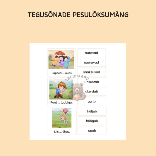 Tegusõnade pesulõksumäng
