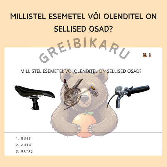 Millistel esemetel või olenditel on sellised osad?