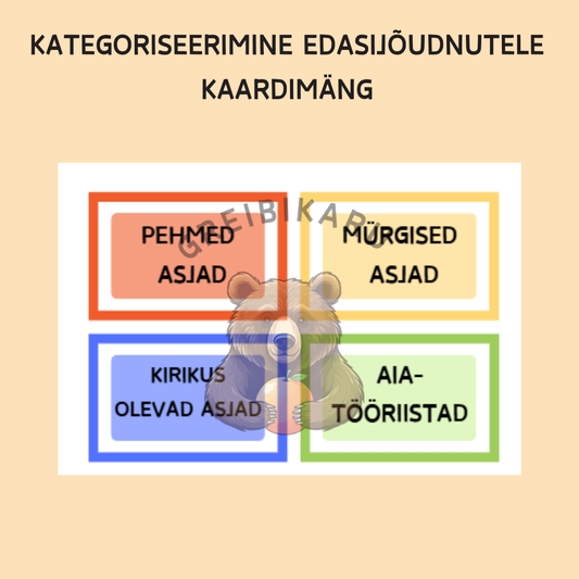 Kategoriseerimine edasijõudnutele - kaardimäng