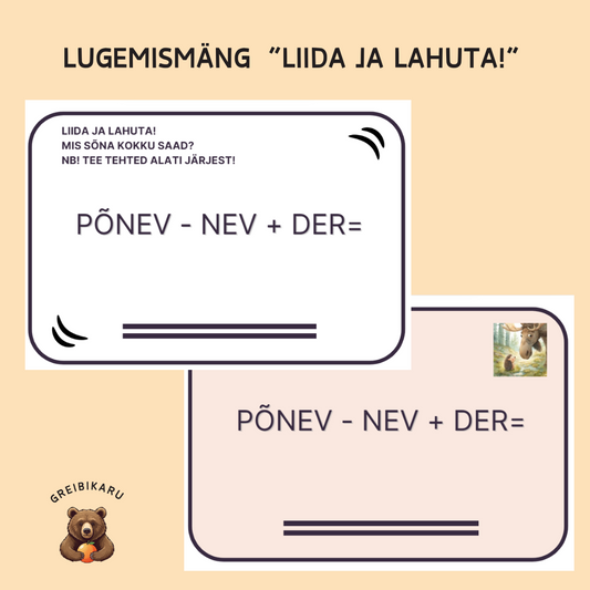 Lugemismäng "Liida ja lahuta!"